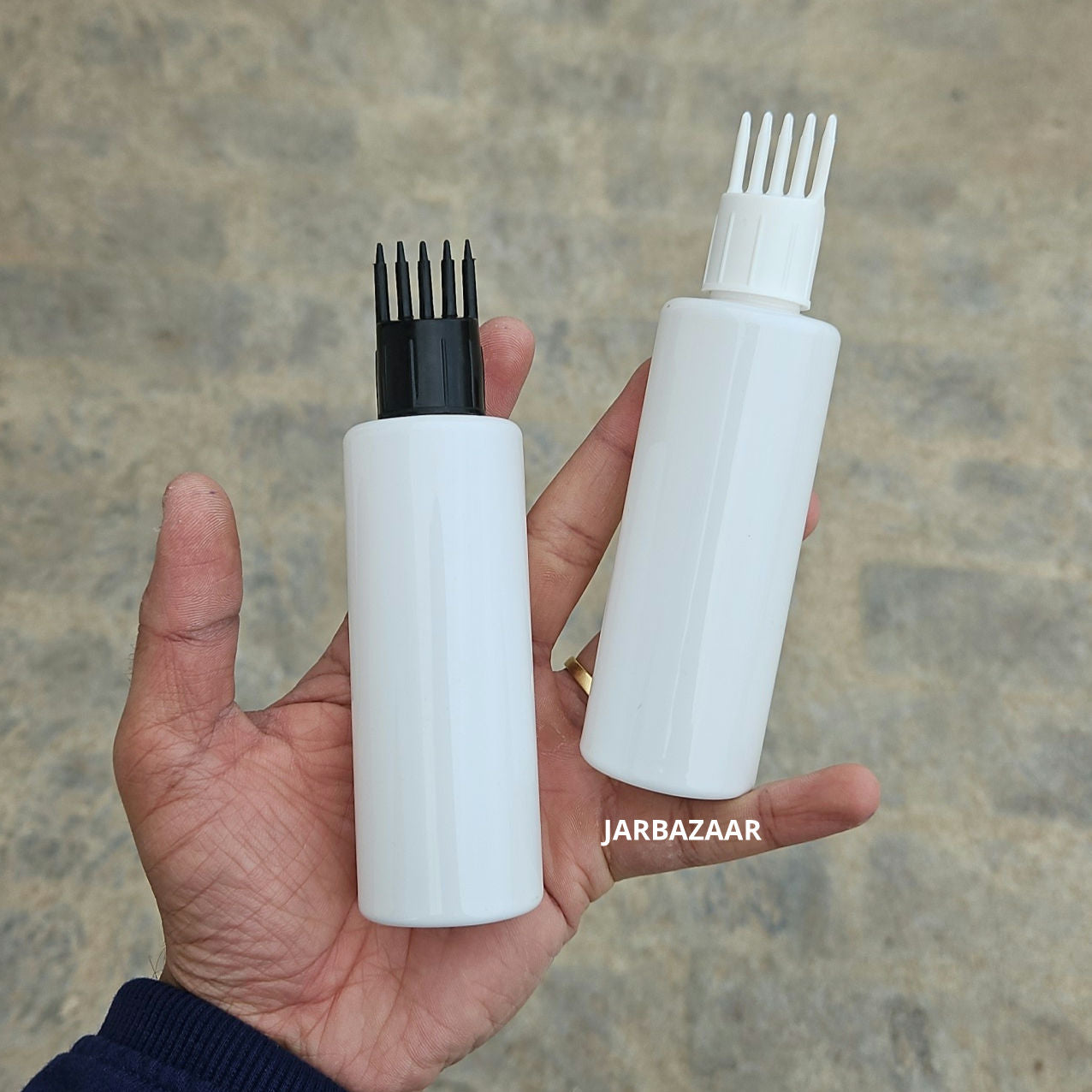 100 ML GLI White Pet Bottle (With Comb Cap)