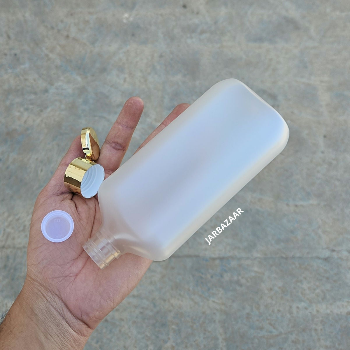 300 ML Frosted Pet Bottle (With Golden Fliptop Caps)