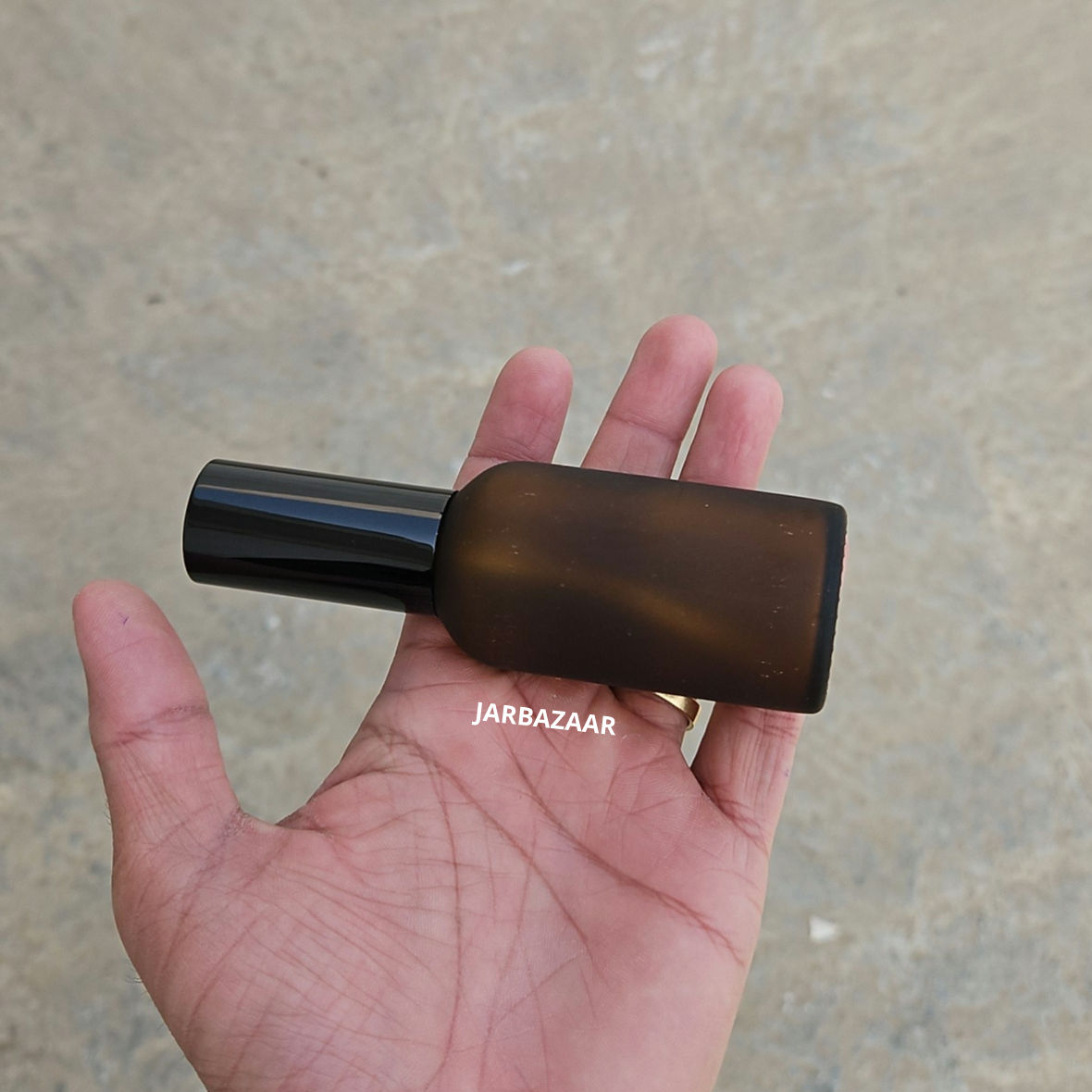 50 ml Amber Frosted Glass bottle (With Premium Black Serum Pumps)