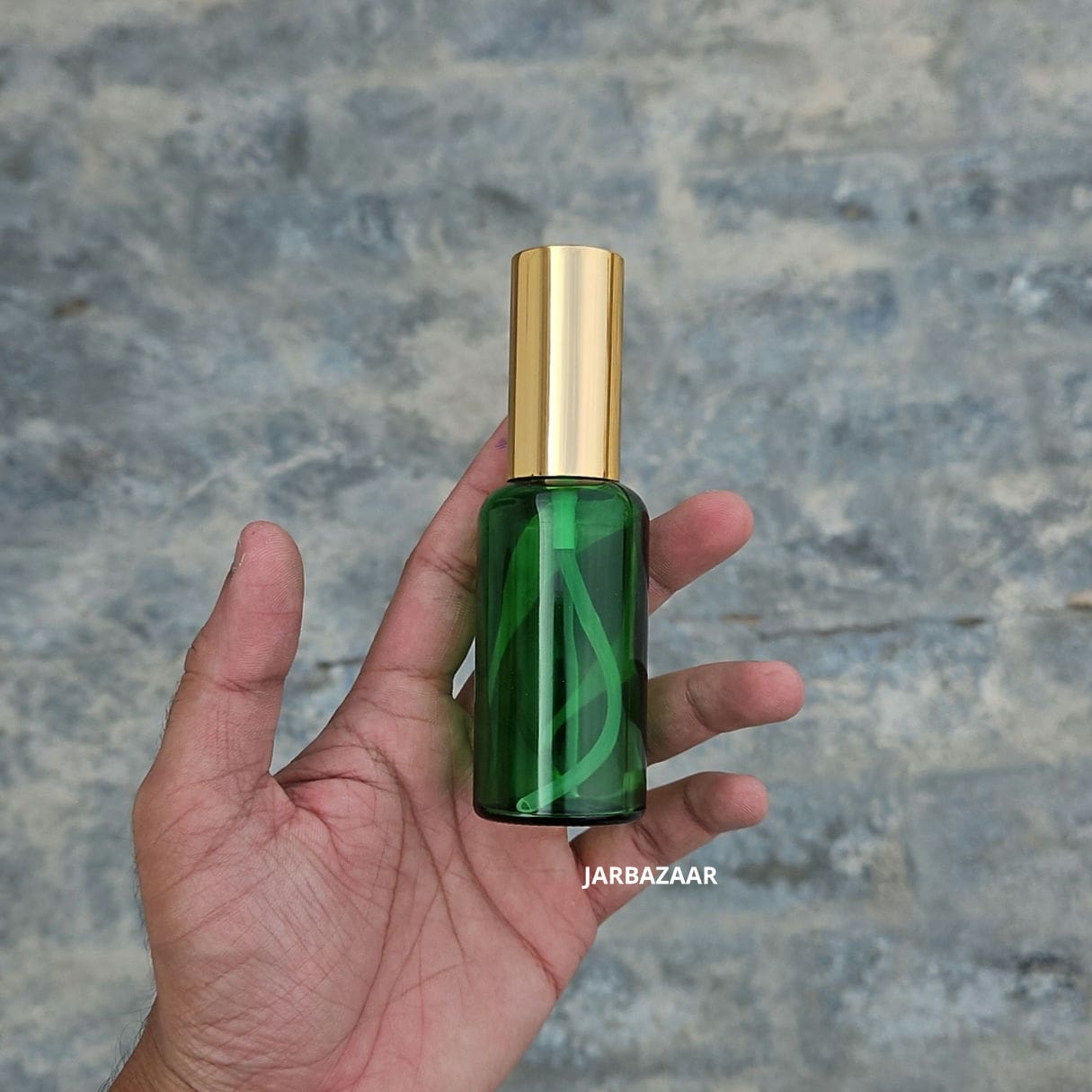 50 ML Green Glass Perfume Bottle