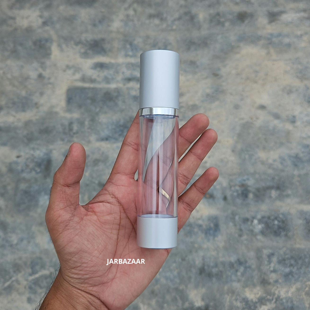 50 ML Silver Airless Bottle