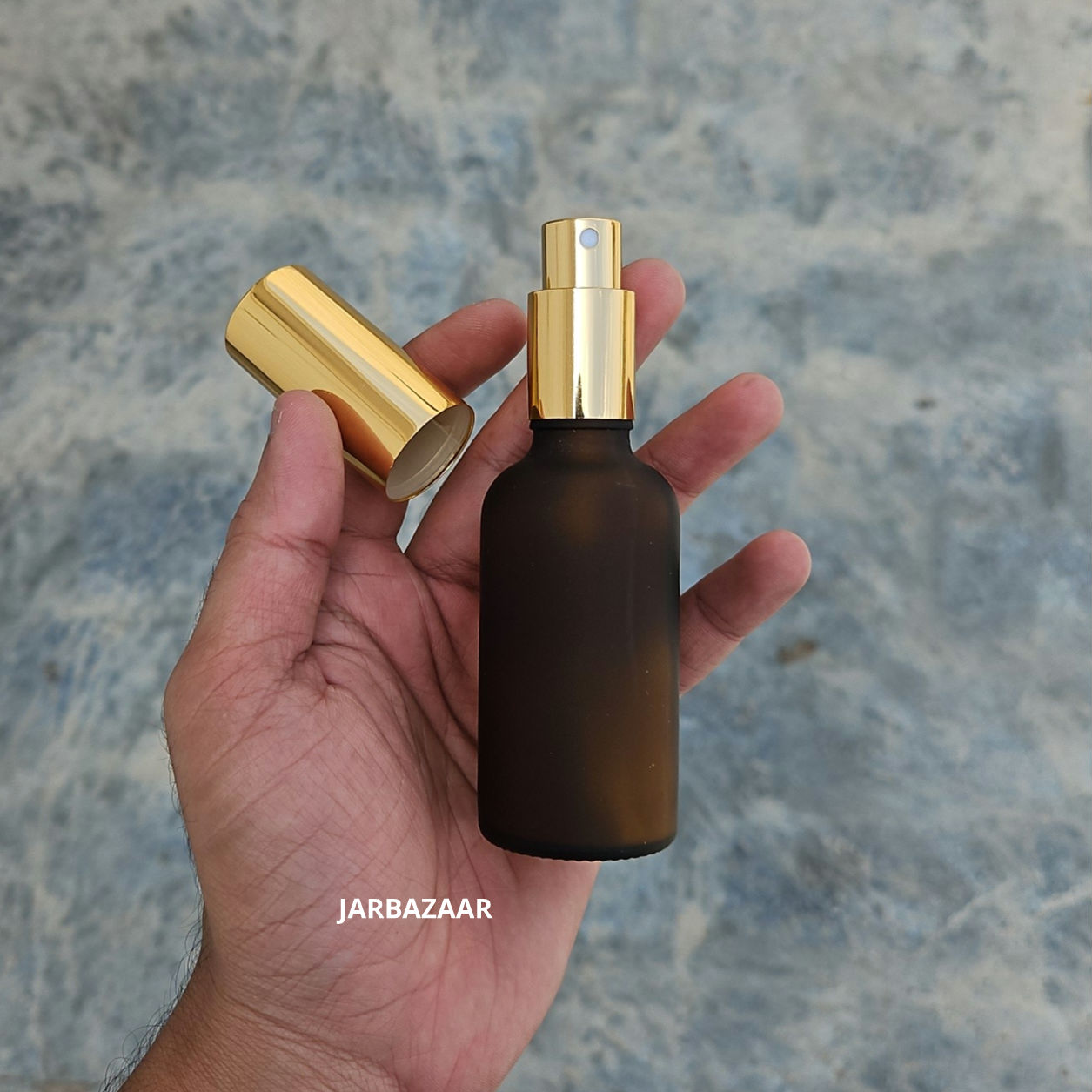 50 ML Amber Frosted Glass Perfume Bottle