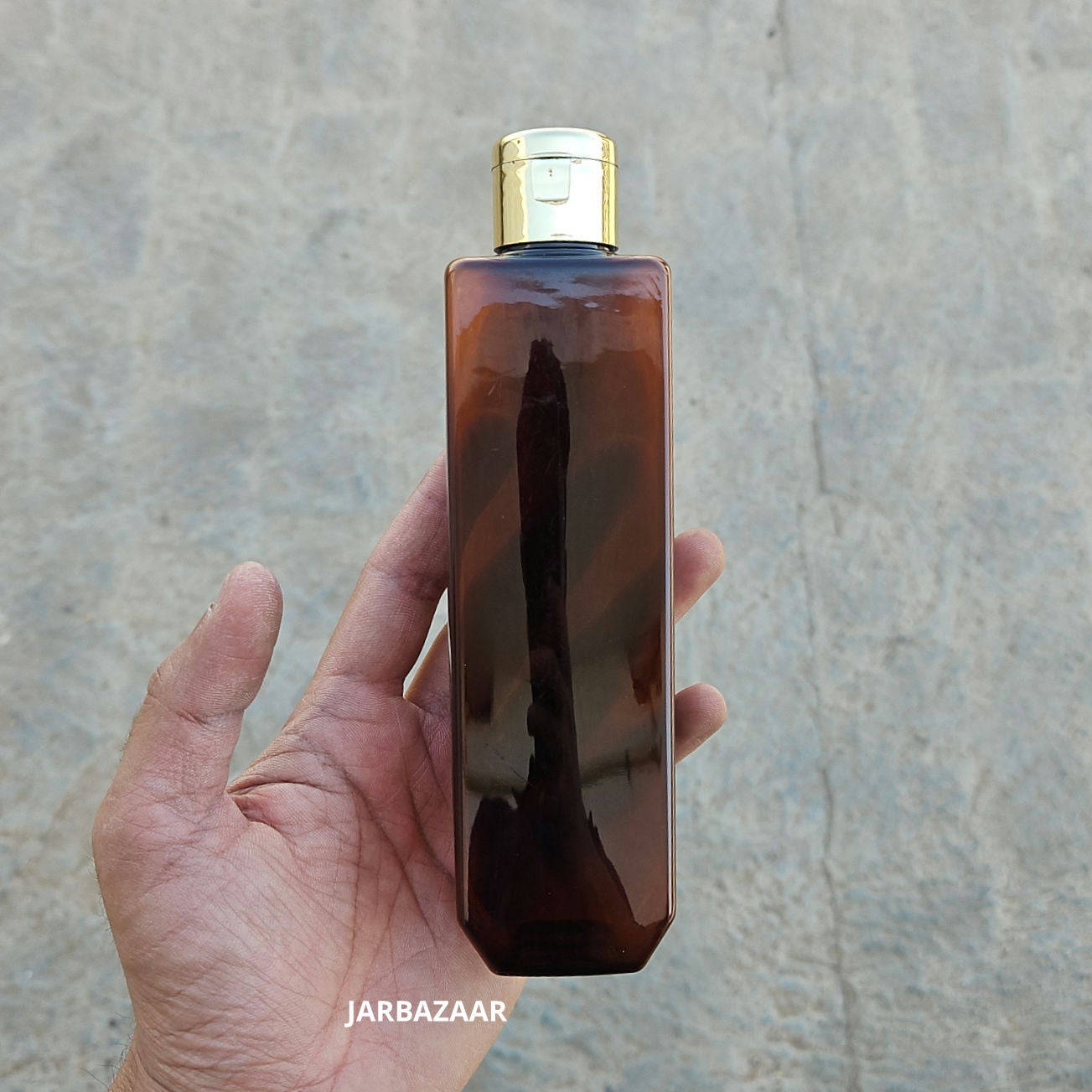 200 ML Cetra Amber Pet Bottle (With Golden Fliptop Caps)