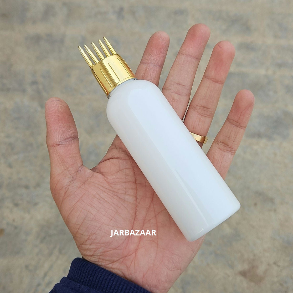100 ML Avon White Pet Bottle (With Golden Comb Cap)