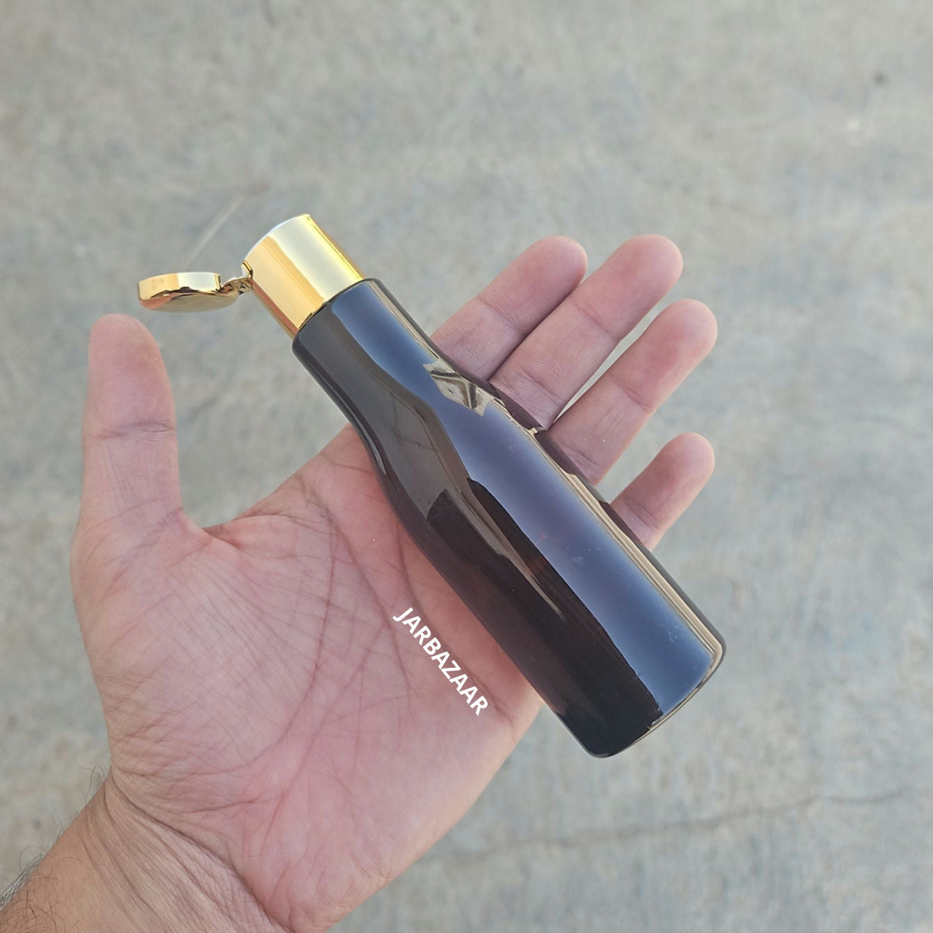 100 ML Asta Amber Pet Bottle (With Golden Fliptop Caps)