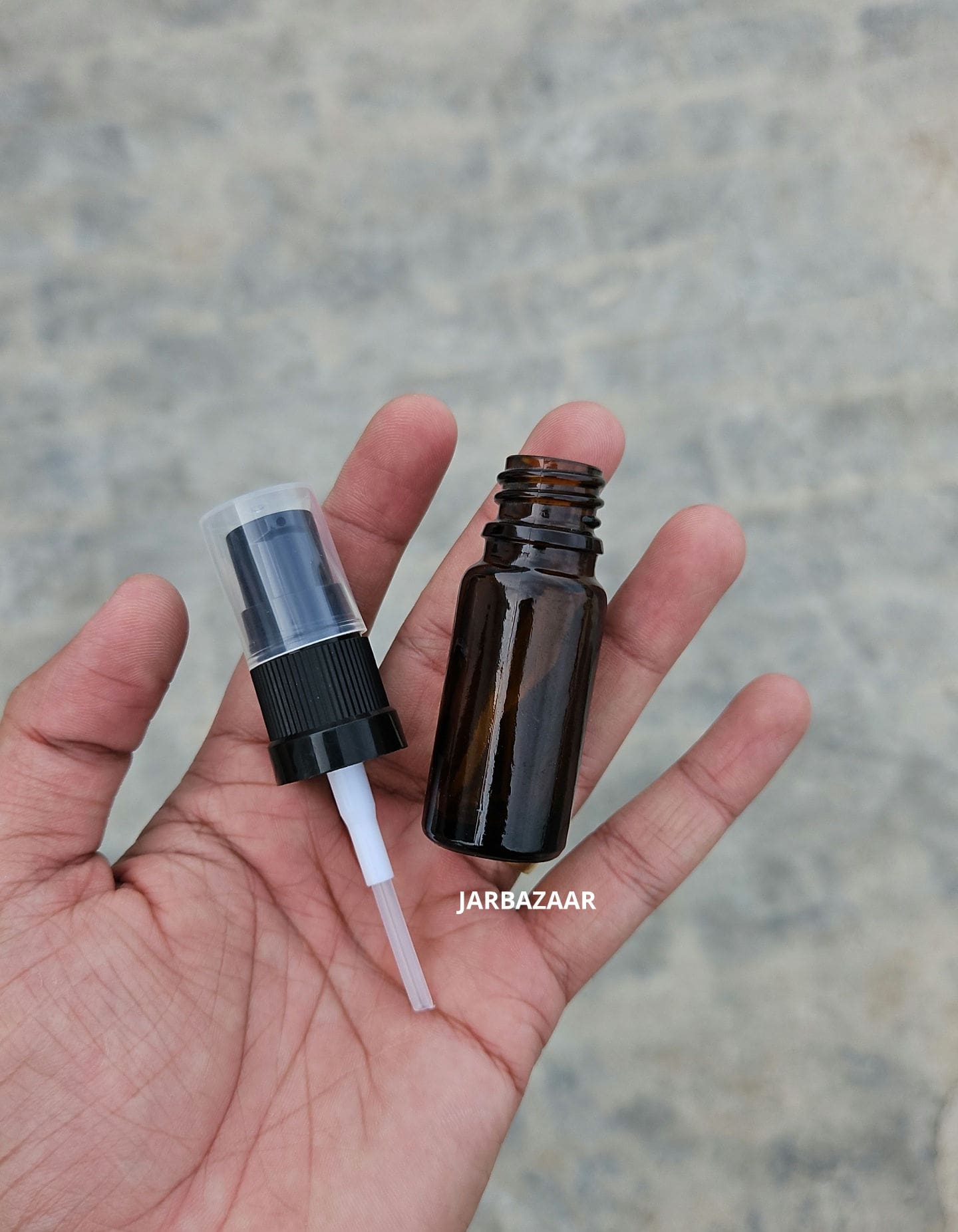 10 ML Amber Glass Bottle With Serum Pump ( Type1)