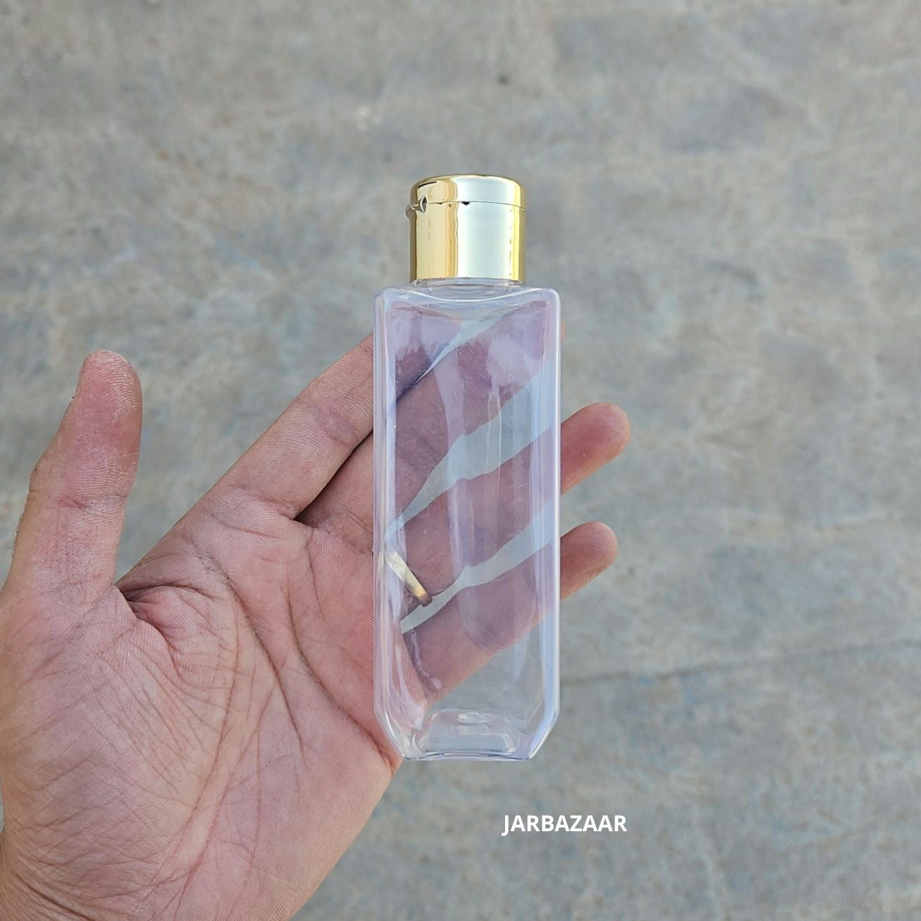 100 ML Cetra Transparent Pet Bottle (With Golden Fliptop Caps)