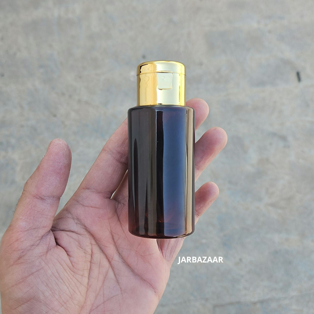 60 ML Amber Pet Bottle (With Golden Fliptop Caps)