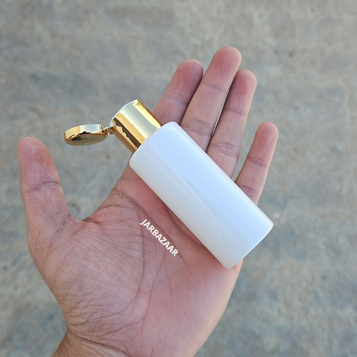 50 ML GLI White Pet Bottle (With Golden Fliptop Caps)
