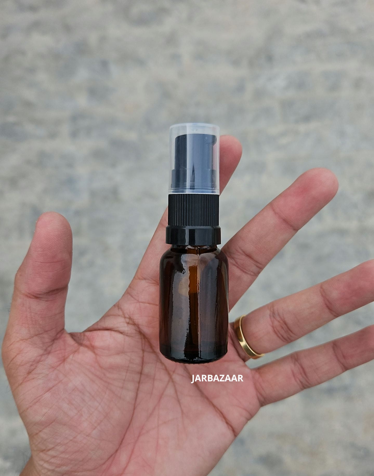 15 ML Amber Glass Bottle With Serum Pump (Type1)