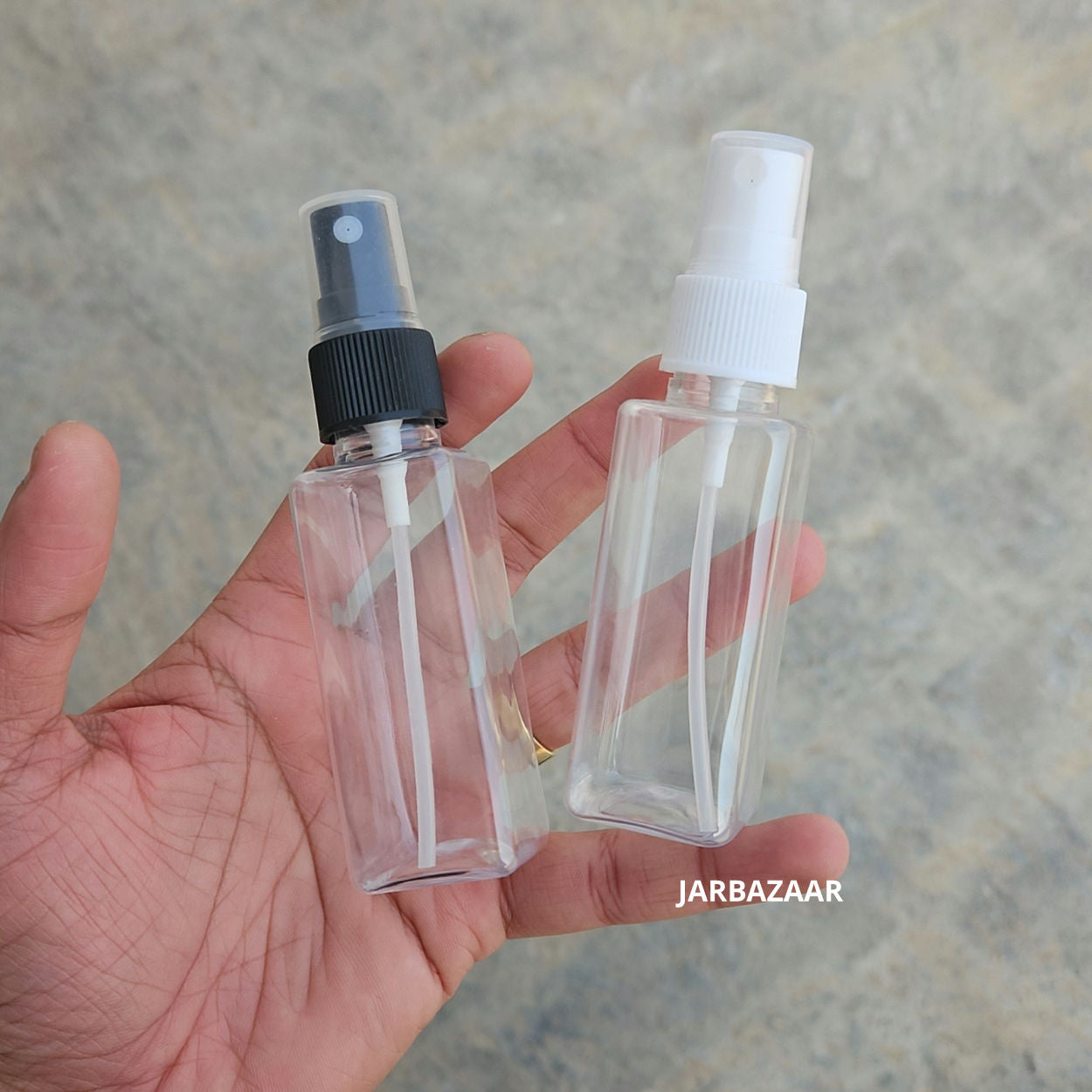 50 ML Square Transparent Pet Spray Bottle