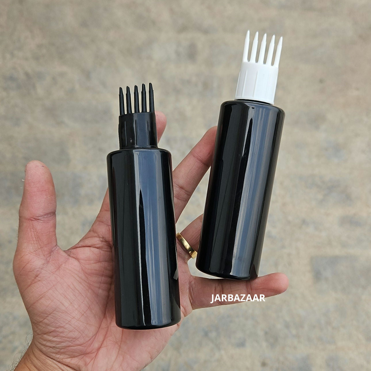 100 ML GLI Black Pet Bottle (With Comb Cap)