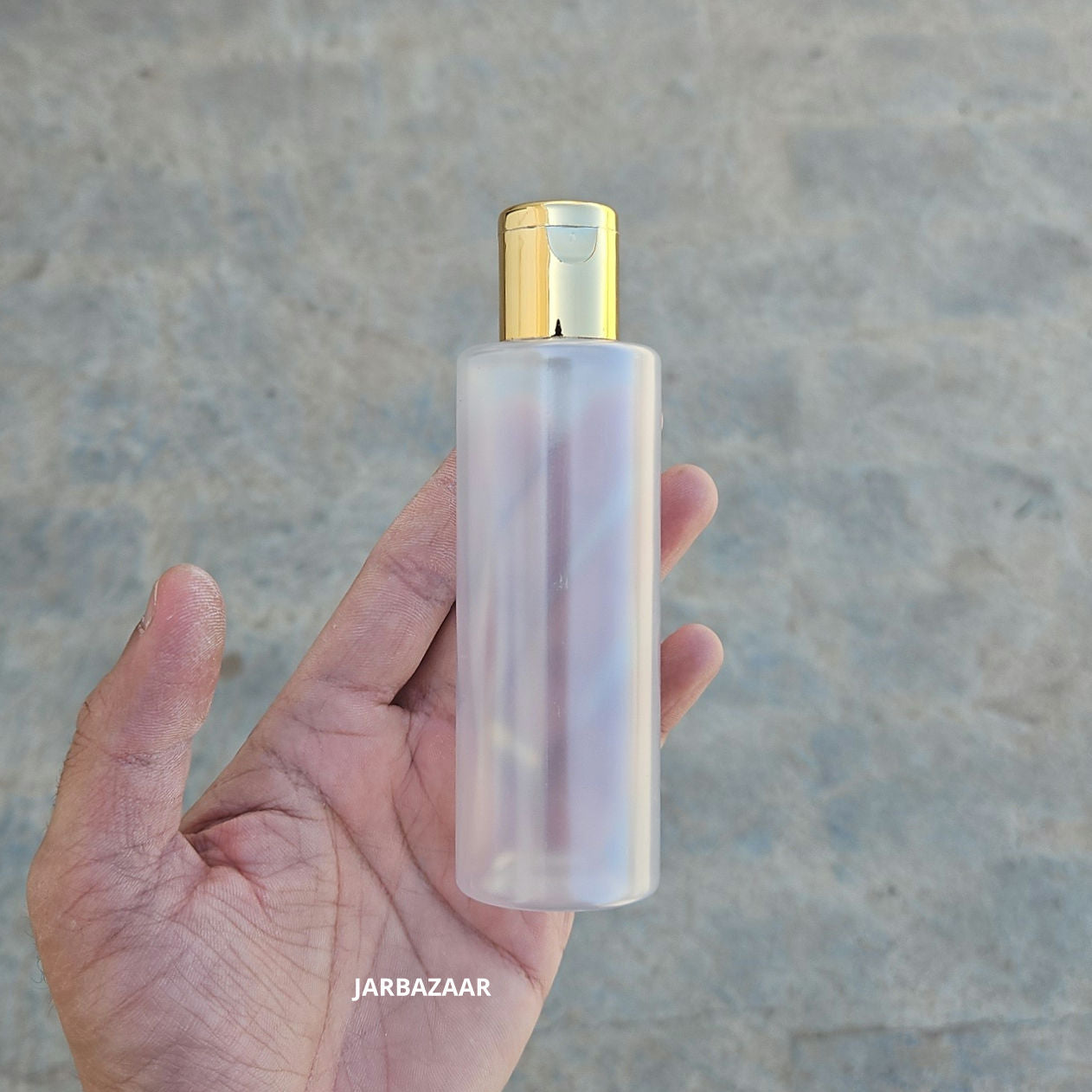 100 ML GLI Frosted Pet Bottle (With Golden Fliptop Caps)