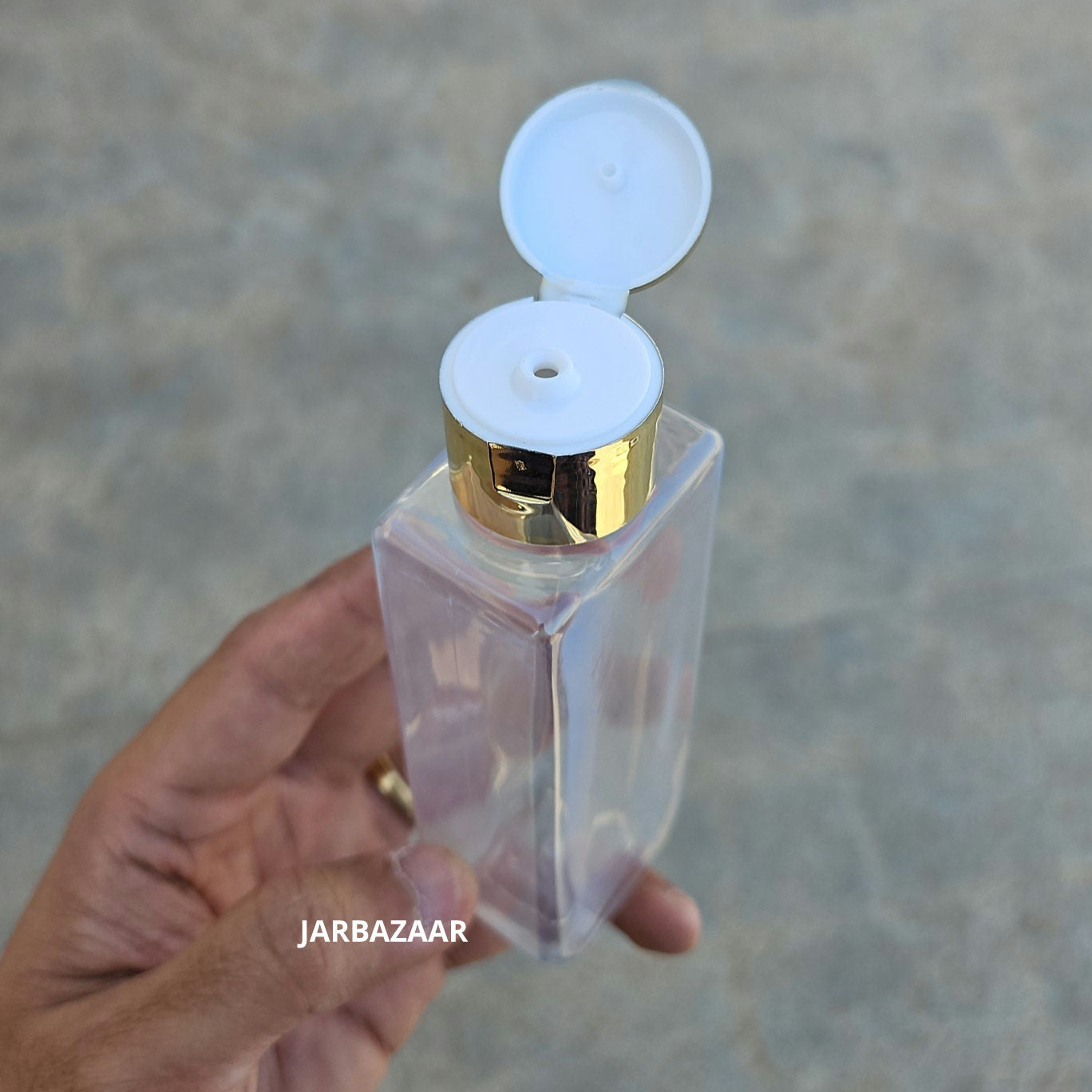100 ML Cetra Transparent Pet Bottle (With Golden Fliptop Caps)