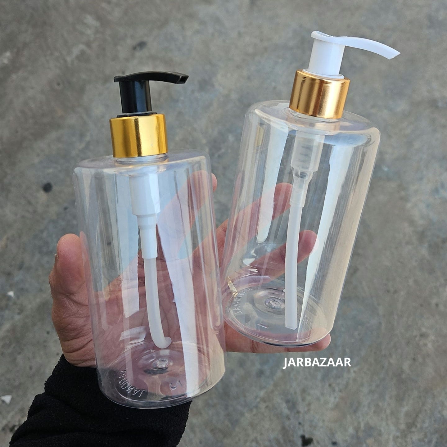 400 ML Rio Transparent Dispenser Bottle (Golden Black/Golden White)