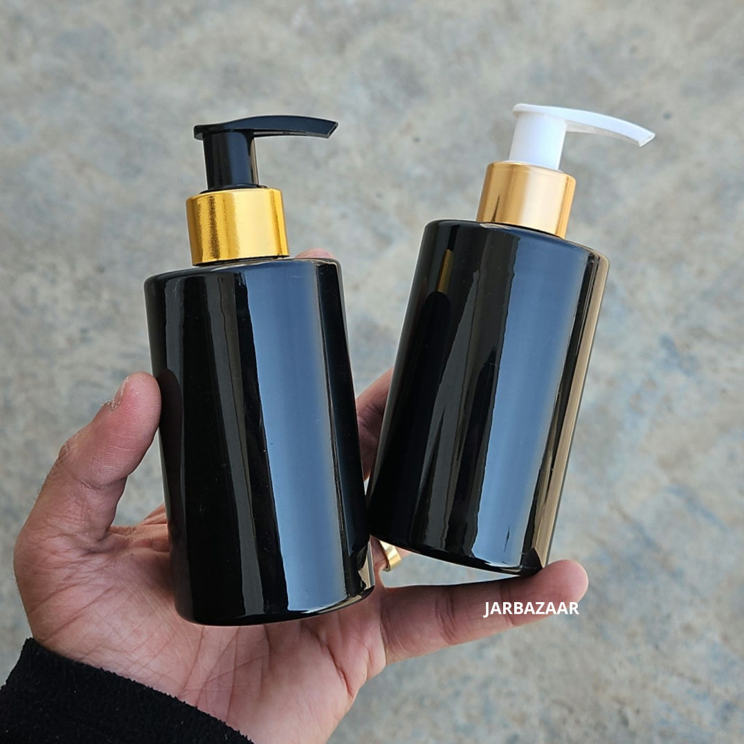 200 ML Rio Black Dispenser Bottle (Golden Black/Golden White)
