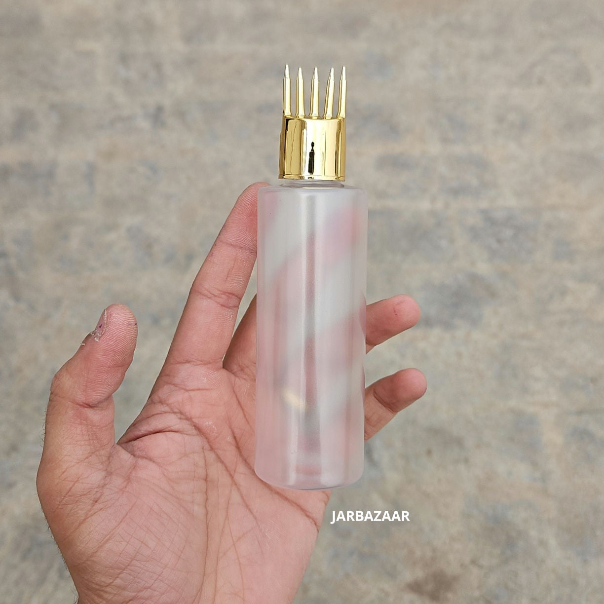 100 ML GLI Frosted Pet Bottle (With Golden Comb Cap)