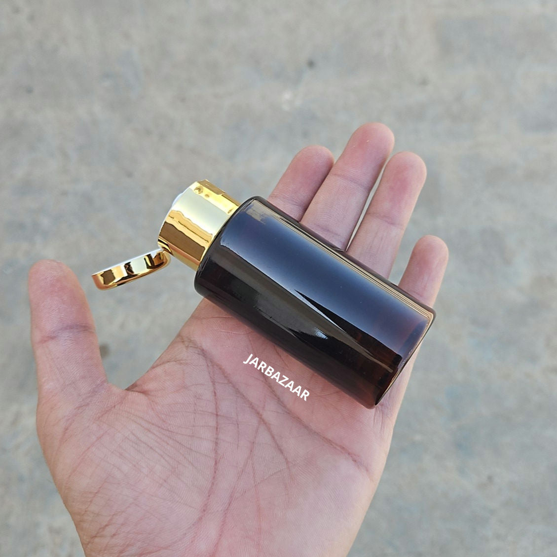 60 ML Amber Pet Bottle (With Golden Fliptop Caps)