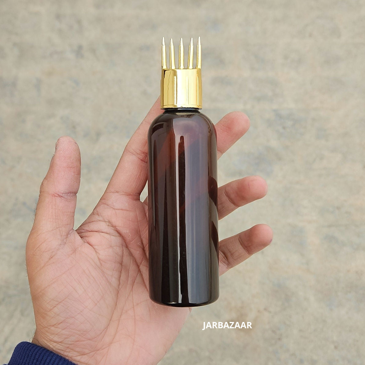 100 ML Avon Amber Pet Bottle (With Golden Comb Cap)