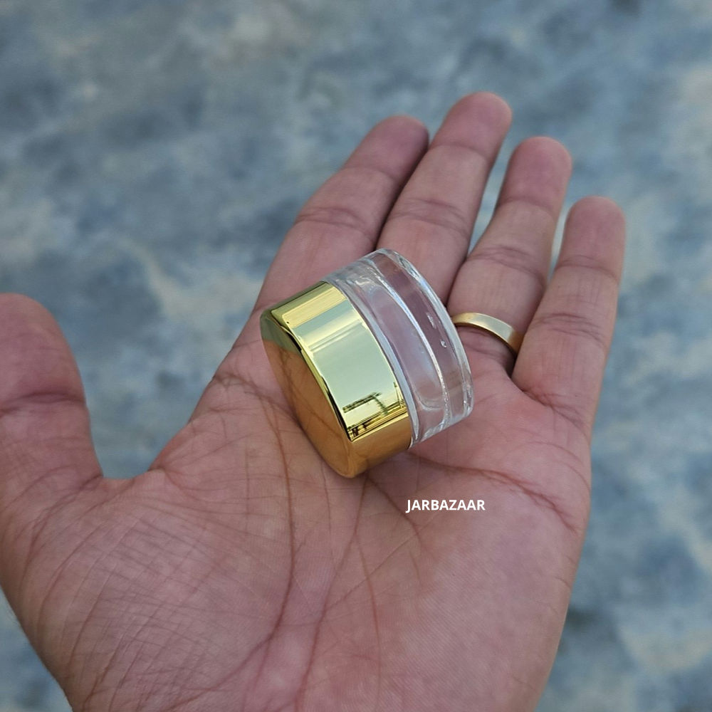 5 Gram Clear Glass Jar (Golden Cap)