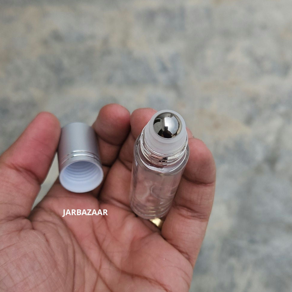 10 ML Transparent Rollon (Silver Diamond Cut Cap)