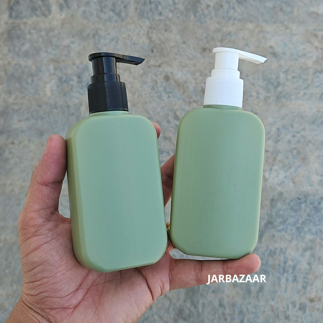 125 ML Flat Dark Green - HDPE BOTTLE (With Plain Dispenser Pumps)