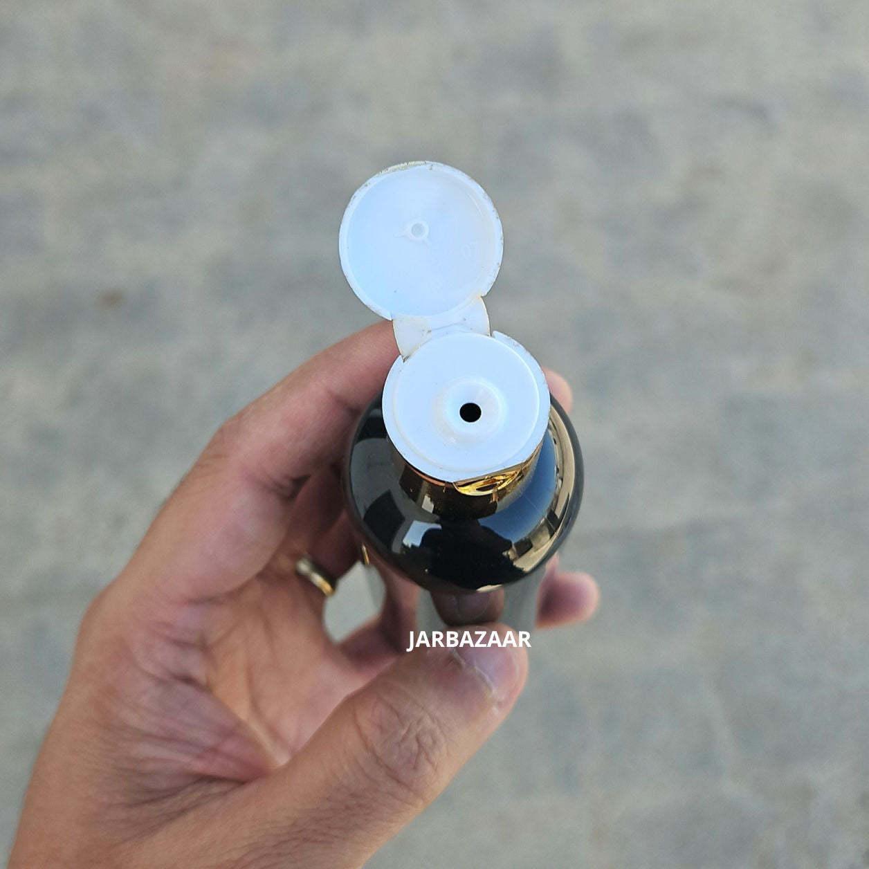 100 ML Avon Black Pet Bottle (With Golden Fliptop Caps)