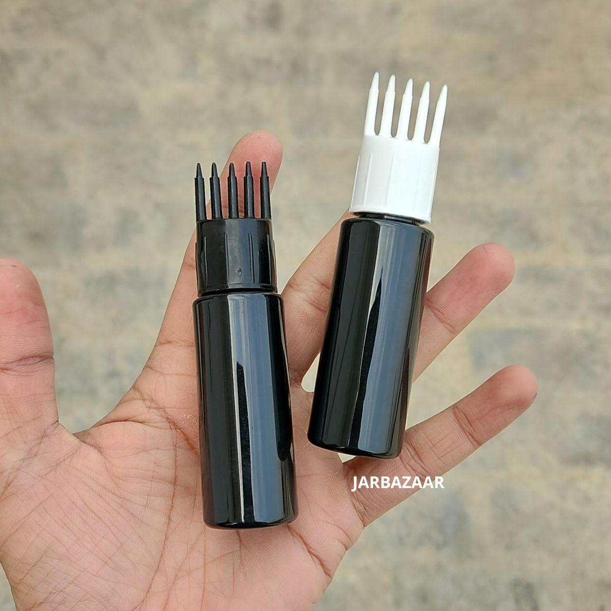 30 ML Black Pet Bottle (With Comb Cap)