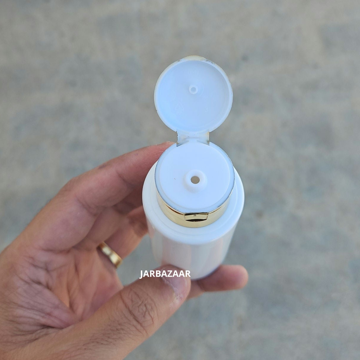 60 ML White Pet Bottle (With Golden Fliptop Caps)
