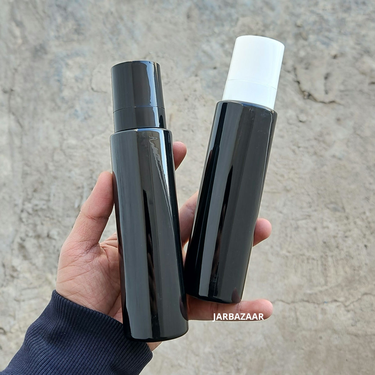 200 ML Black Pet Bottle (With Opaque Bold Spray Pumps)