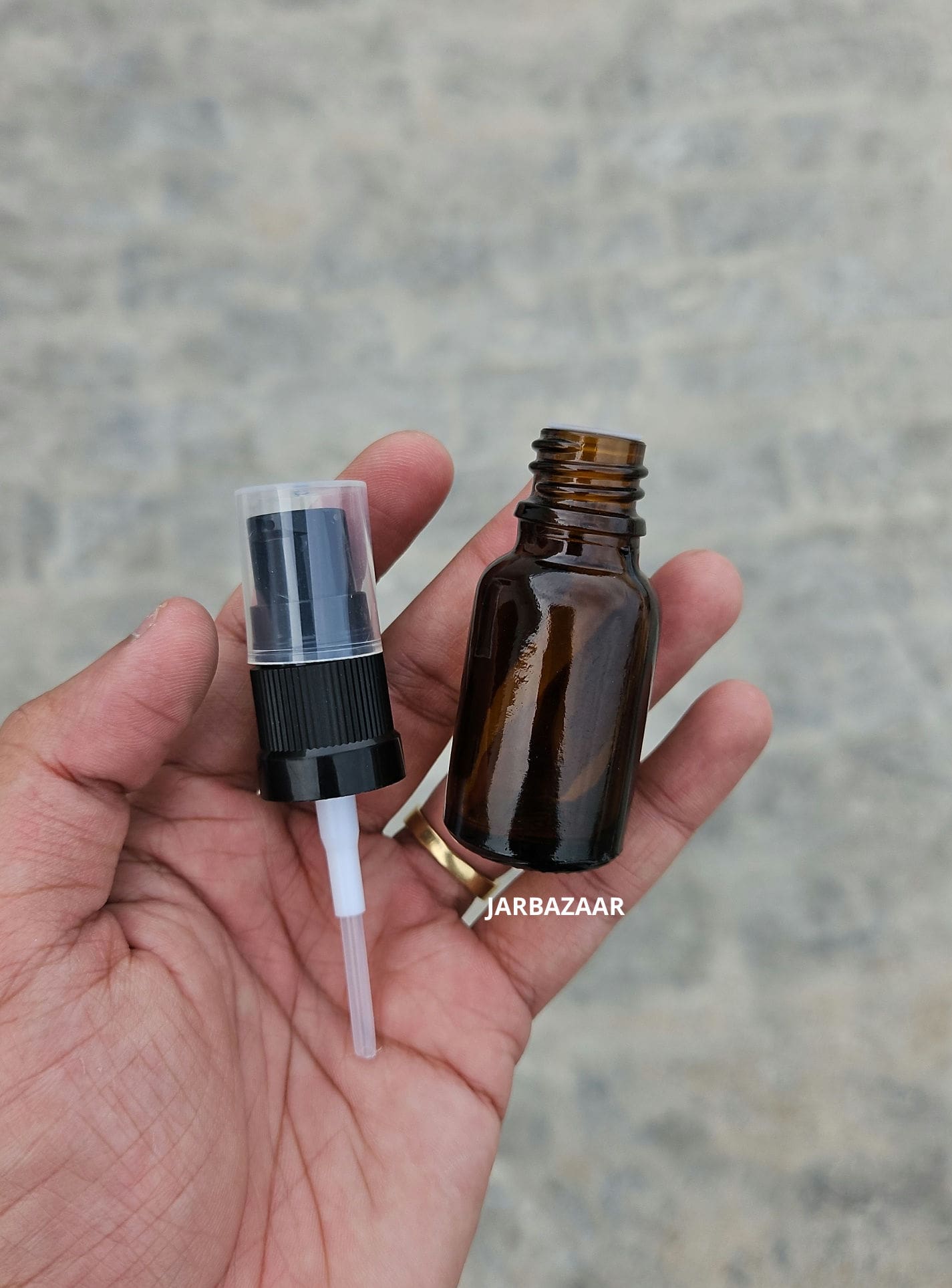 15 ML Amber Glass Bottle With Serum Pump (Type1)