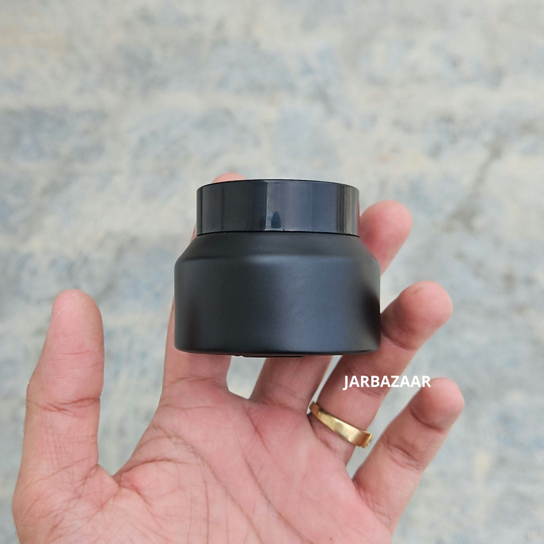 50 Gram Matte Black Glass Jar