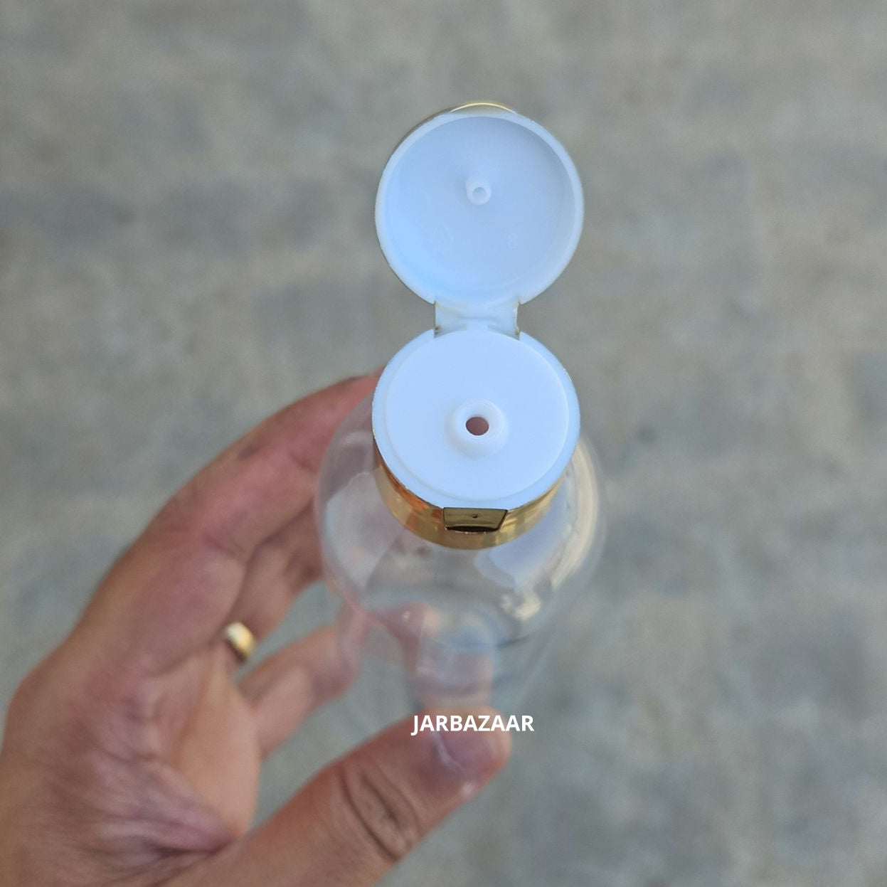 200 ML Avon Transparent Pet Bottle (With Golden Fliptop Caps)
