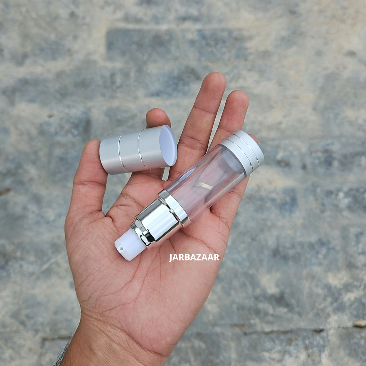 15 ML Silver Airless Bottle