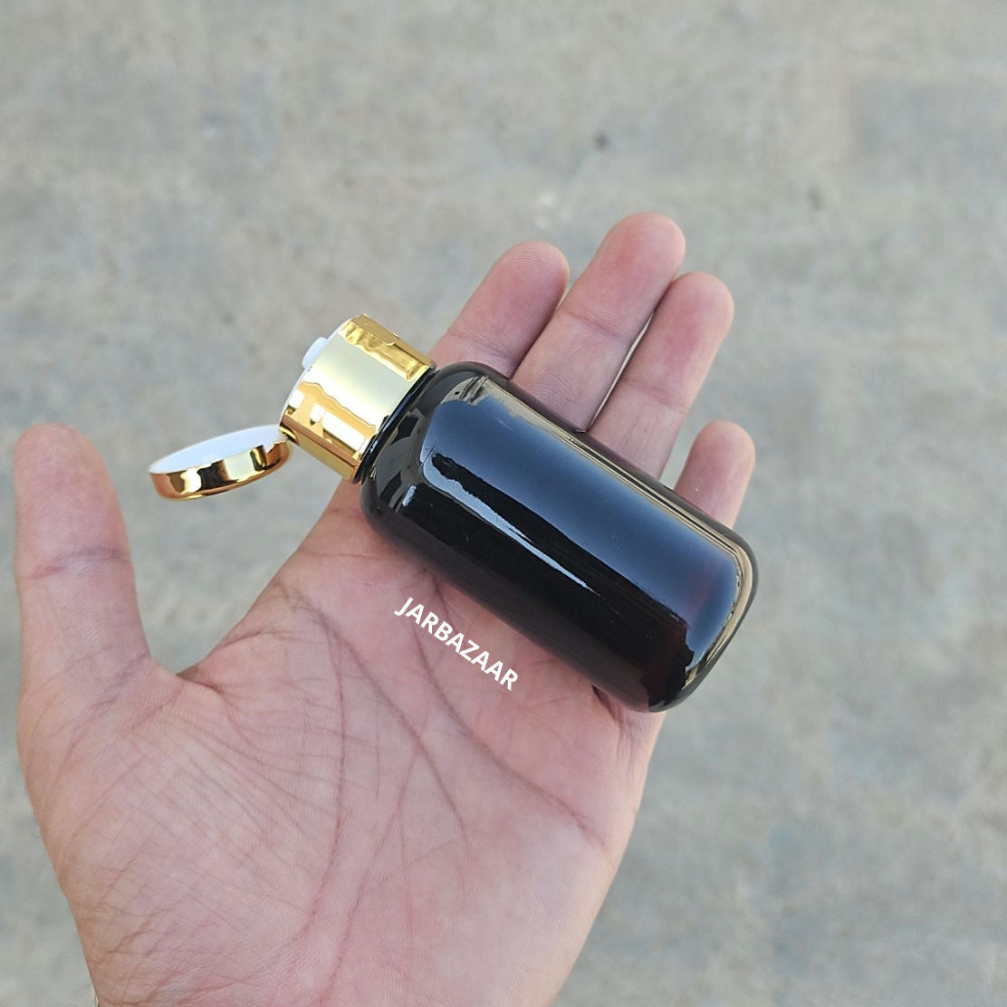 50 ML Boston Black Pet Bottle (With Golden Fliptop Caps)
