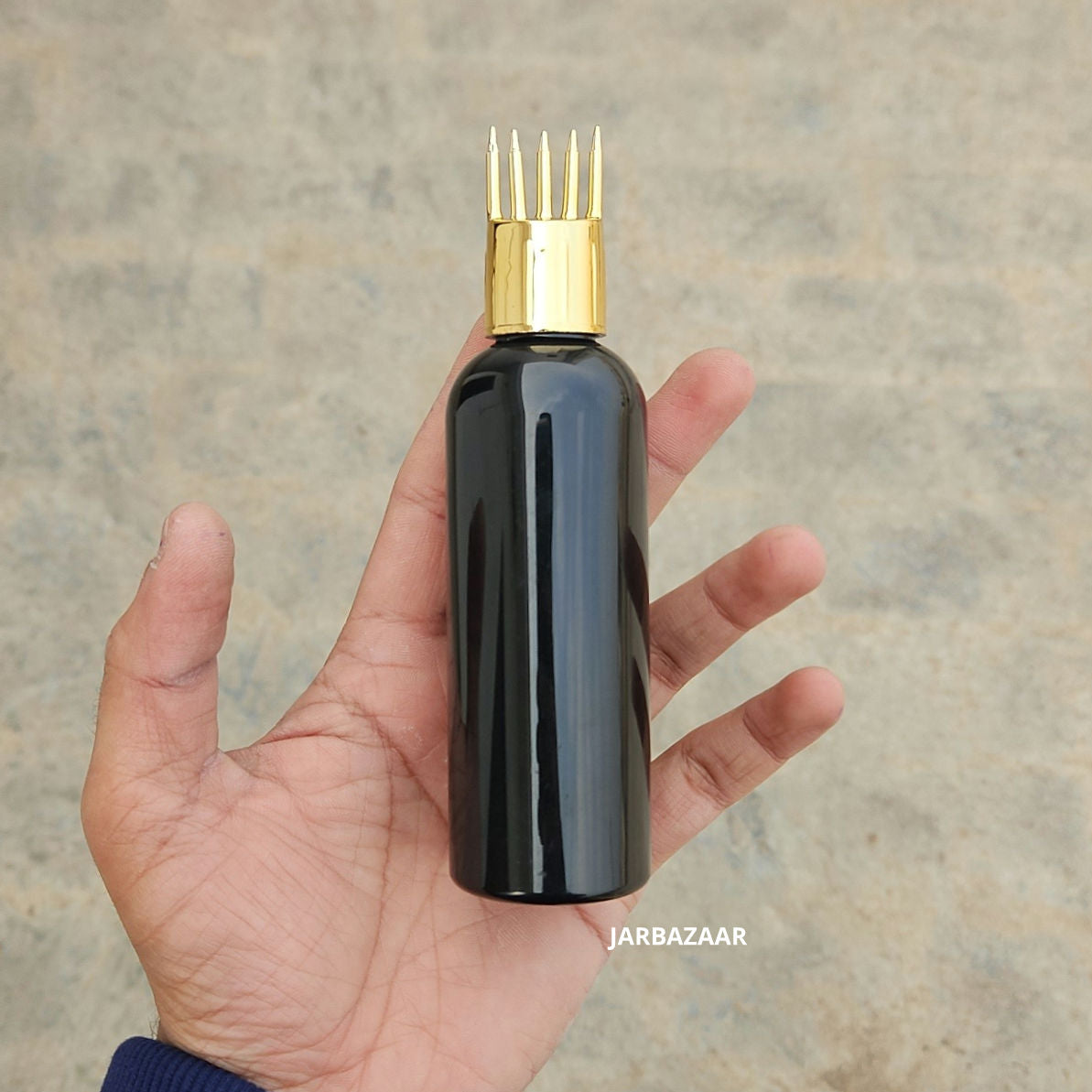 100 ML Avon Black Pet Bottle (With Golden Comb Cap)