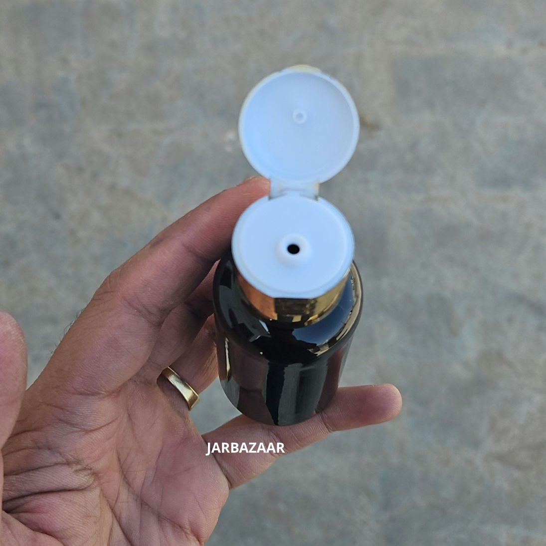 50 ML Boston Black Pet Bottle (With Golden Fliptop Caps)