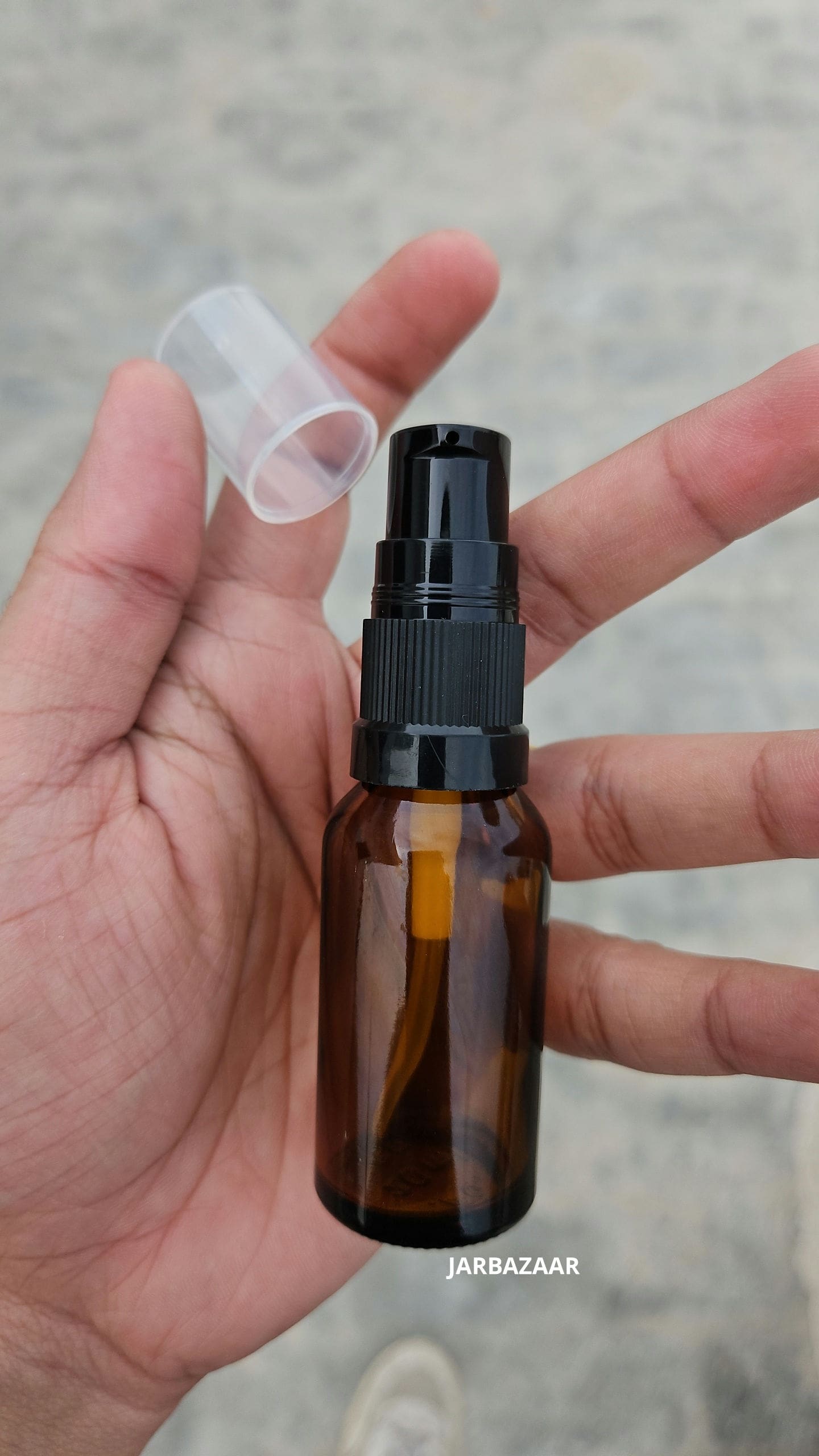 20 ML Amber Glass Bottle With Serum Pump (Type1)
