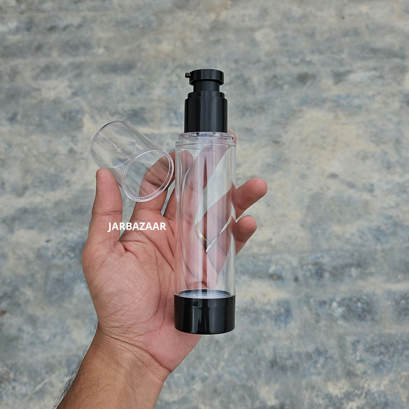 100 ML Black Airless Bottle