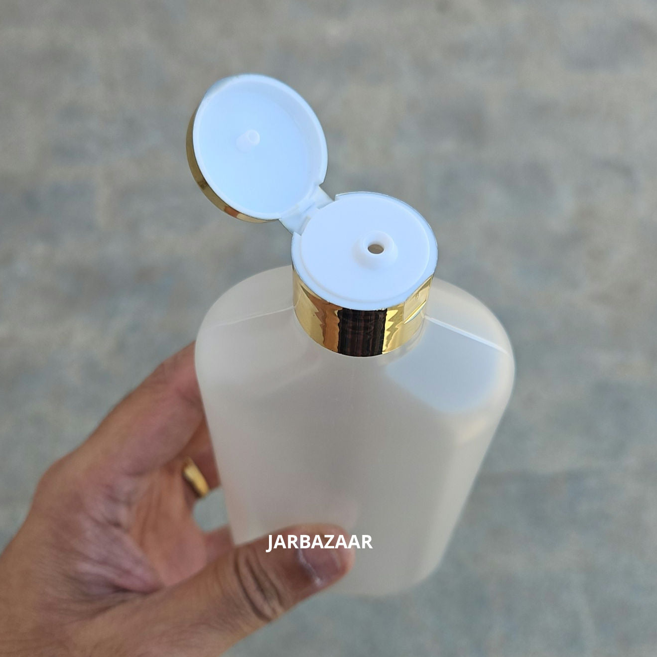 300 ML Frosted Pet Bottle (With Golden Fliptop Caps)