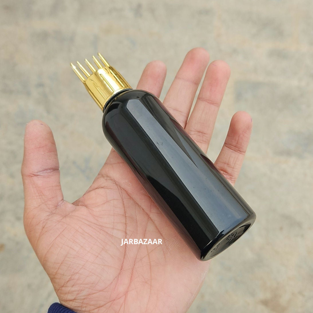 100 ML Avon Black Pet Bottle (With Golden Comb Cap)