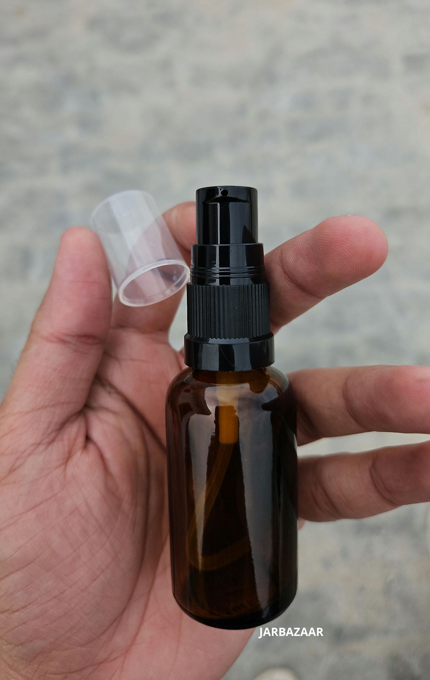 30 ML Amber Glass Bottle With Serum Pump (Type1)