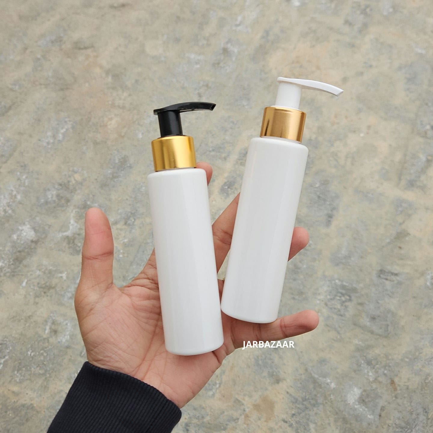 100 ML Sleek White Dispenser Bottle (Golden Black/Golden White)