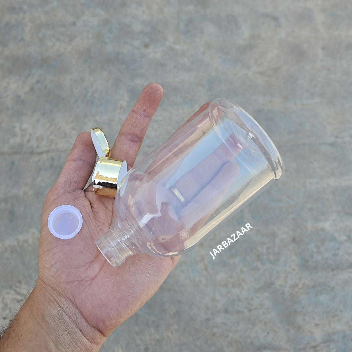 300 ML Bell Transparent Pet Bottle (With Golden Fliptop Caps)