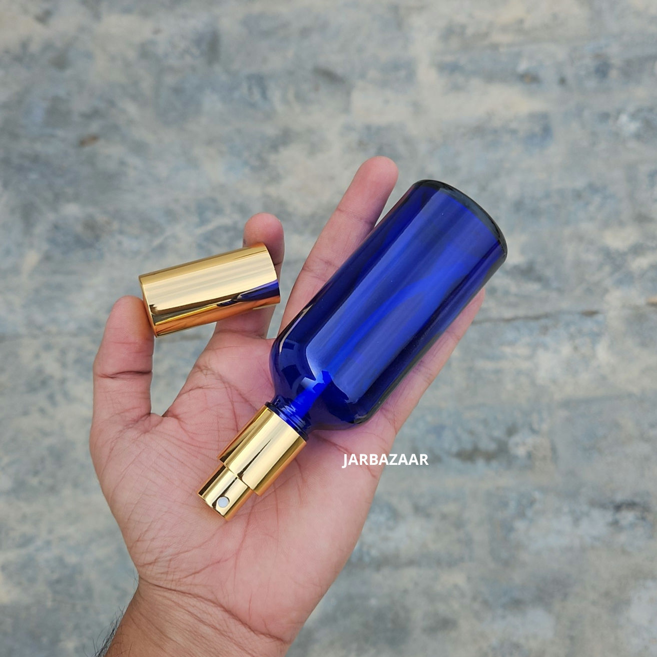 100 ML Cobalt Blue Glass Perfume Bottle