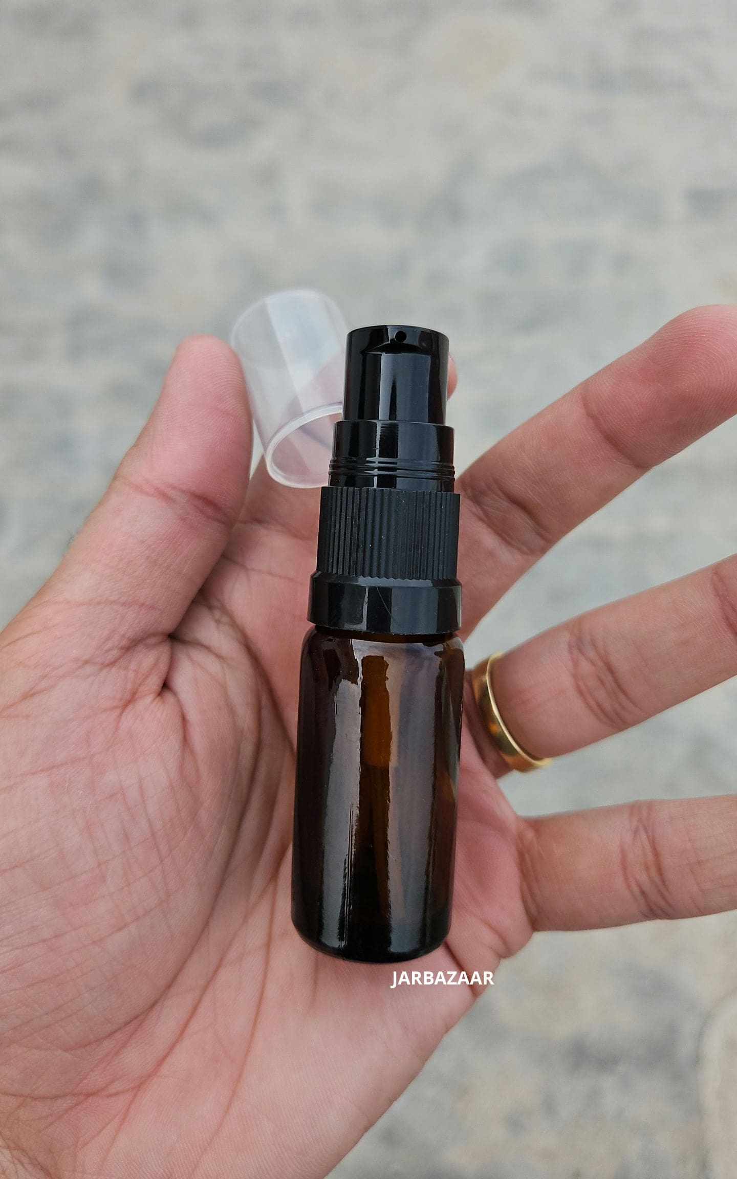 10 ML Amber Glass Bottle With Serum Pump ( Type1)