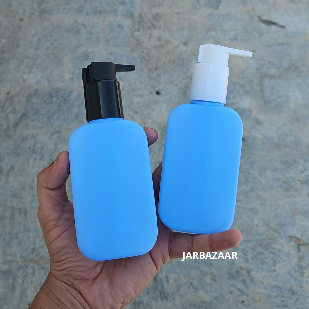 125 ML Flat Sky Blue - HDPE BOTTLE (With ClipLock Dispenser Pumps)