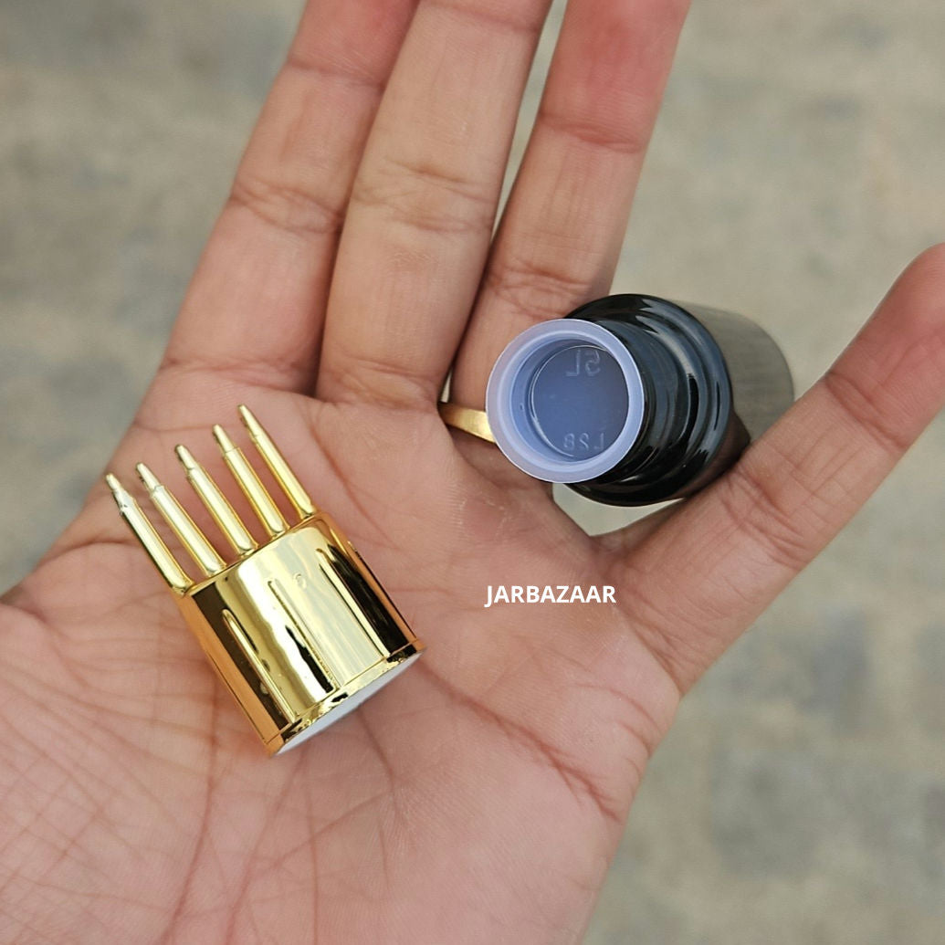 20 ML Black Pet Bottle (With Golden Comb Cap)