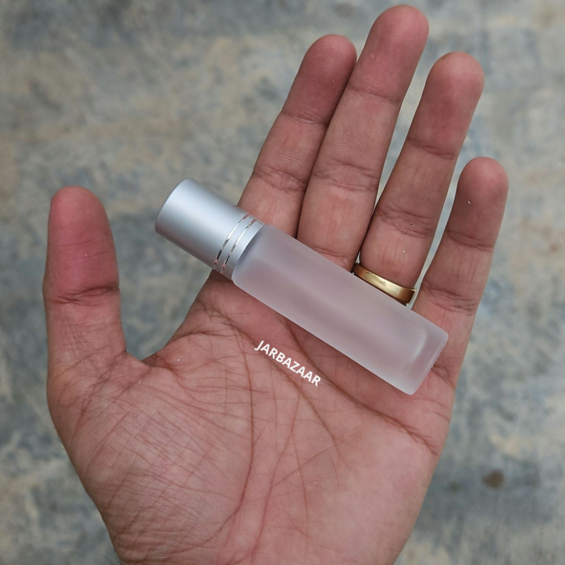 10 ML Frosted Rollon (Silver Diamond Cut Cap)