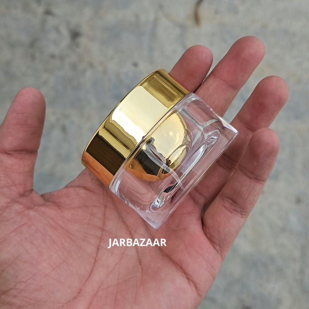 15 Gram Premium Double- Walled Golden Acrylic Cosmetic Jar